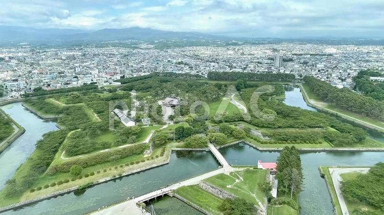 【北海道/函館】五稜郭タワーからの景色 五稜郭,北海道,景色の写真素材