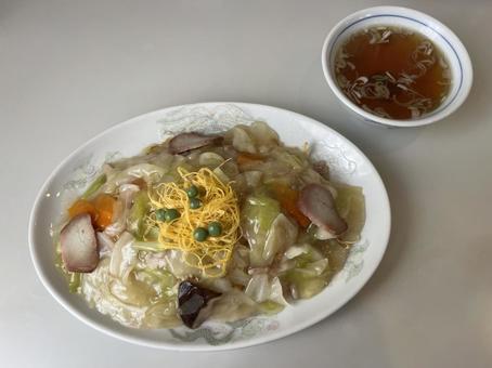 あんかけ焼きそば あんかけ焼きそば 焼きそば,あんかけ,上田の写真素材