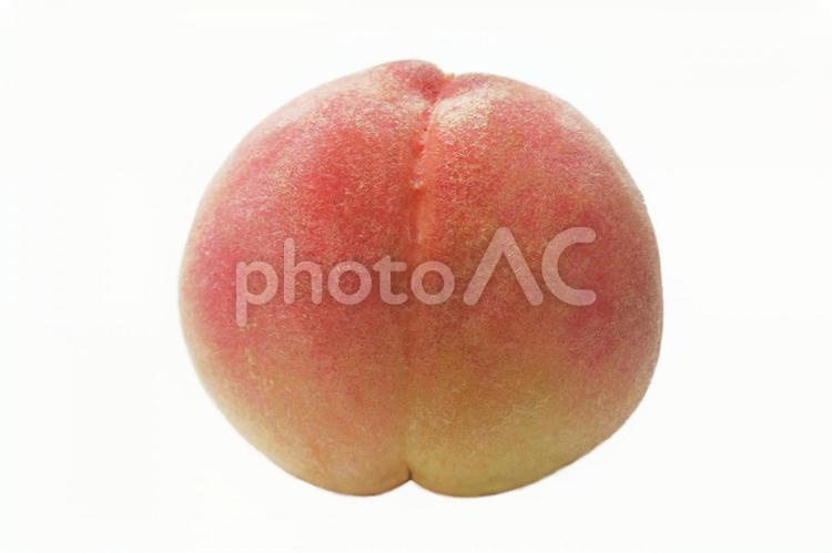 桃（PSD　背景切抜・透過） もも,食べ物,食材の写真素材