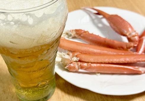 ビール&カニ ビール&カニの写真