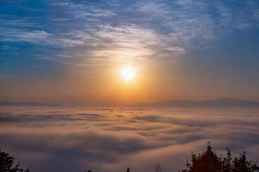 雲海 風景,自然,秋の写真素材