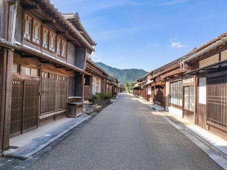 旧東海道「関宿」の町並み 関宿,旧東海道,宿場町の写真素材