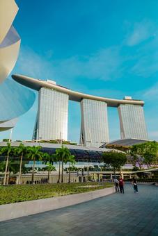 【シンガポール】マリーナベイサンズ マリーナベイサンズ,シンガポール,ベイフロントの写真素材