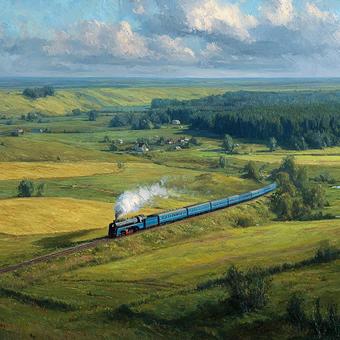 煙を吐き走る蒸気機関車 煙を吐き走る蒸気機関車の写真