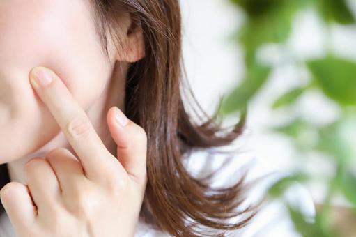 女性の肌　弾力 女性の肌,弾力,ハリの写真素材