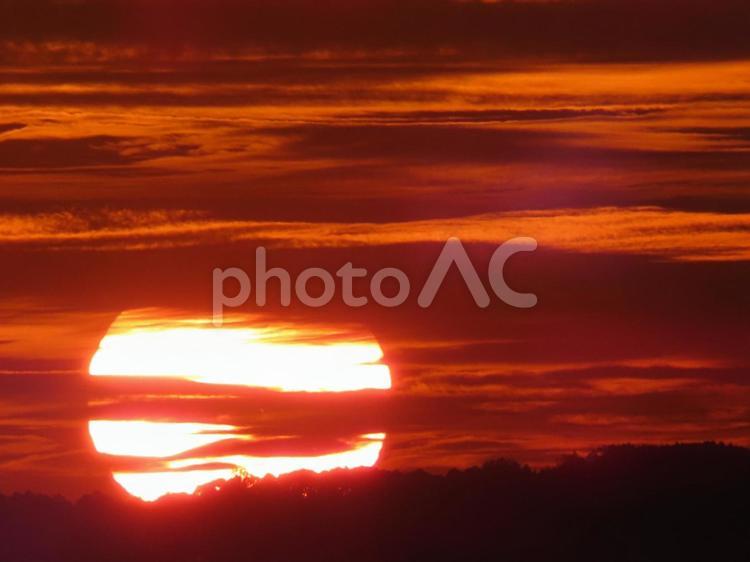 東大寺二月堂の夕焼け 空,夕焼け,サンセットの写真素材