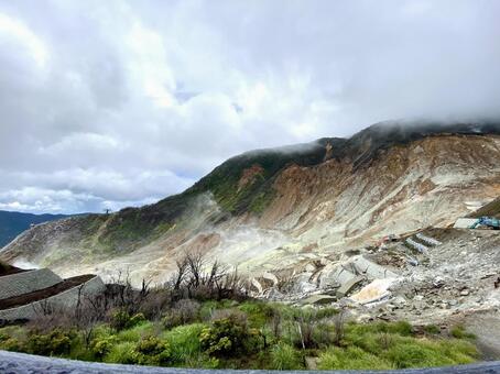 箱根の大涌谷 箱根,温泉,大涌谷の写真素材