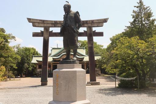 豊國神社の豊臣秀吉像02 豊國神社の豊臣秀吉像02 豊臣秀吉,像,豊国神社の写真素材