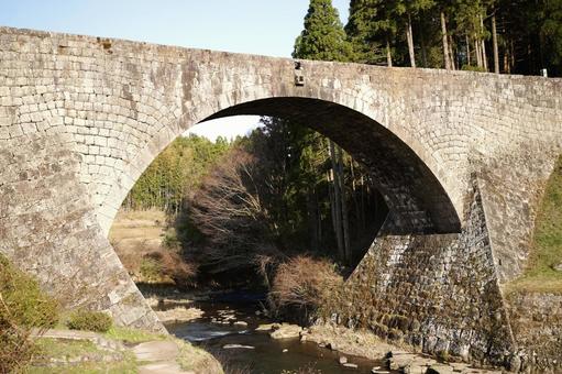 国宝通潤橋 国宝通潤橋 橋,熊本,熊本県の写真素材