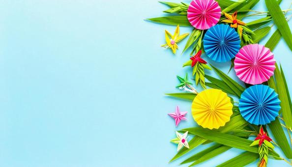 七夕をテーマにした折り紙の写真