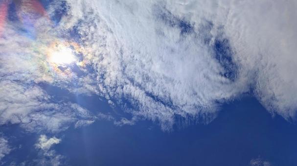 Photo, natural, large sky, blue sky, 