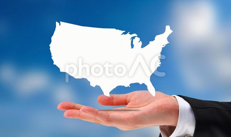 アメリカ合衆国のイメージ アメリカ,米国,地図の写真素材