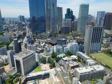 東京タワーから見た景色 東京タワーから見た景色 街並み,東京,自然の写真素材