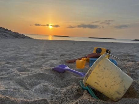 海と夕日 海と夕日の写真