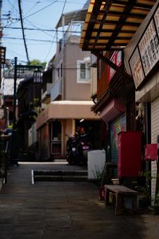 Photo, nagasaki, townscape, walking down the street, 