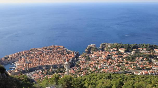 ドブロブニク・スルジ山からの眺め ドブロブニク,スルジ山,展望の写真素材