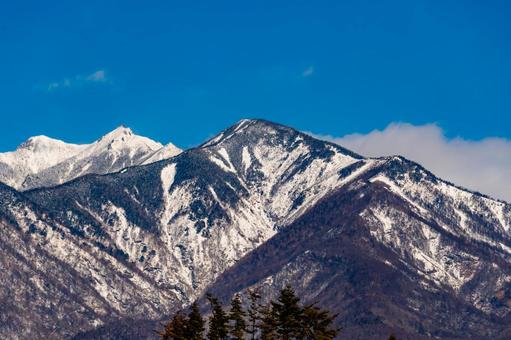 Photo, snow mountain, evening landscape, snow, 