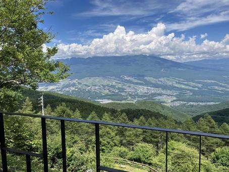 入笠山の八ヶ岳ビューポイント景色 入笠山の八ヶ岳ビューポイント景色 入笠山,富士見,八ヶ岳の写真素材
