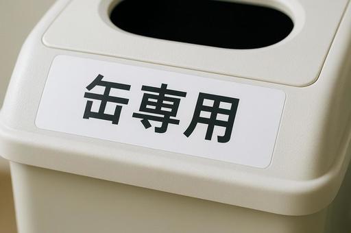 缶専用のゴミ箱 缶専用のゴミ箱の写真