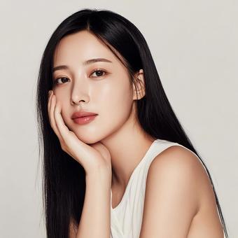 美しい肌を表現する女性のクローズアップ 美しい肌を表現する女性のクローズアップの写真