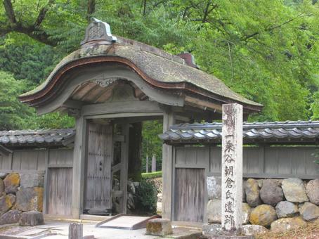 福井県-一乗谷朝倉氏遺跡-唐門 福井県-一乗谷朝倉氏遺跡-唐門 一乗谷,朝倉氏遺跡,遺跡の写真素材