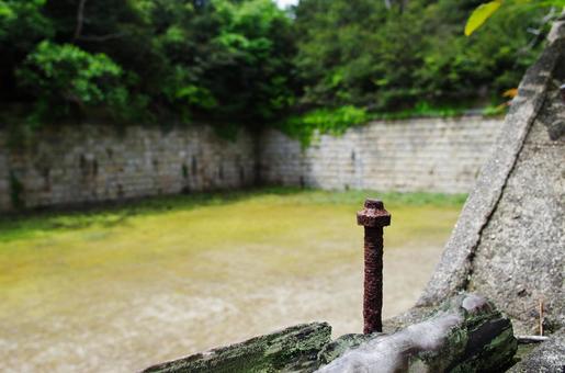 歴史を物語る場所：大久野島の遺構 大久野島,広島,瀬戸内海の写真素材