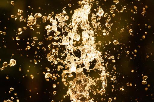 金色の水しぶき 金色,ゴールド,水しぶきの写真素材