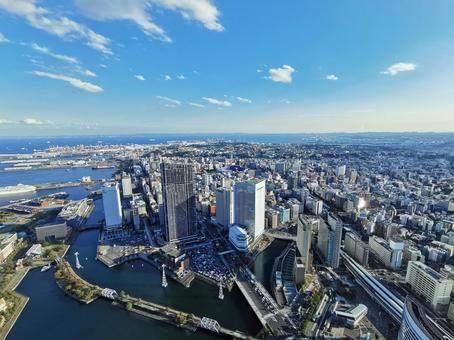 横浜の景色(ランドマークタワーより) 横浜の景色(ランドマークタワーより)の写真