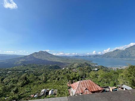 バトゥール湖（インドネシア・バリ島） batur,バトゥール,湖の写真素材