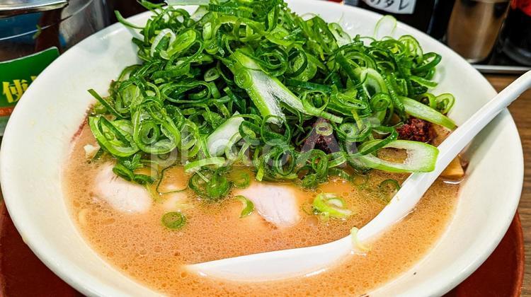 ネギたっぷりの豚骨醤油ラーメン 豚骨醤油ラーメン,ラーメン,豚骨ラーメンの写真素材