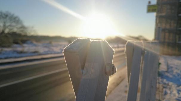 冬の朝日 冬の朝日の写真