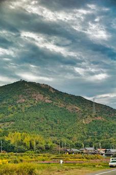 高御位山 播磨平野,山岳,平野の写真素材