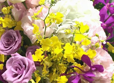 Flower arrangement close-up onsidem and hydrangea Flower arrangement close-up onsidem and hydrangea