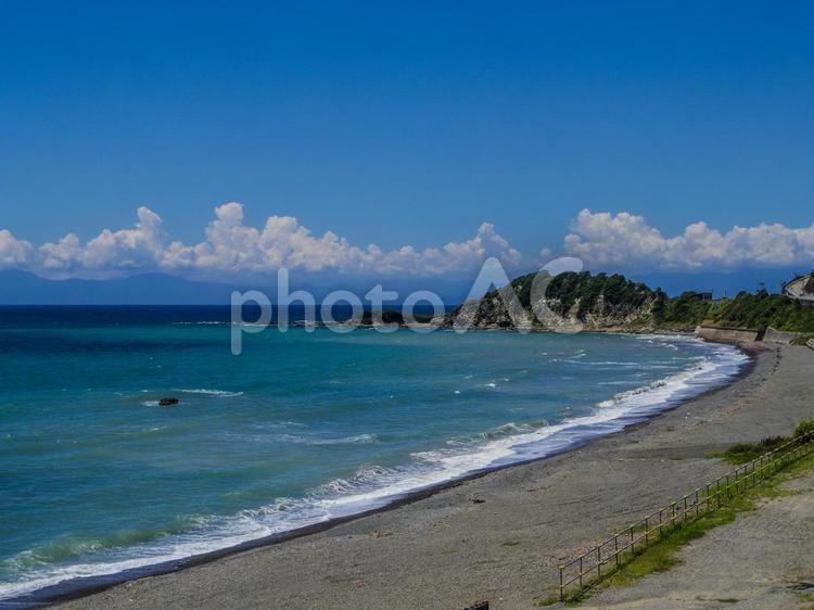 【神奈川県】横須賀市・関根海岸の風景 関根海岸,長者ヶ崎,相模湾の写真素材