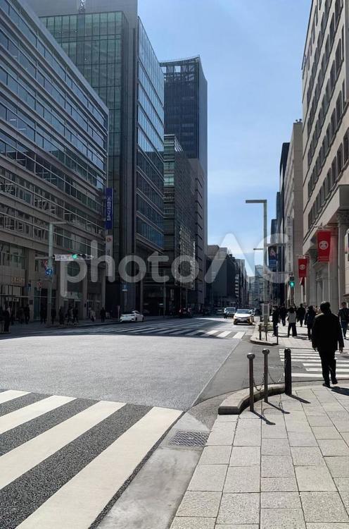 日本橋　お昼の風景 日本橋,東京,冬の写真素材