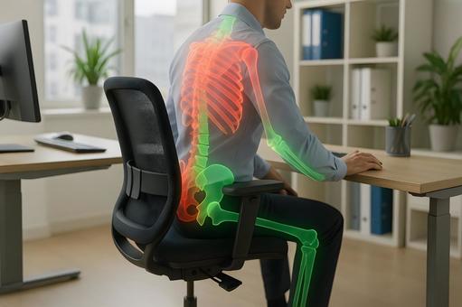 姿勢負担ヒート図の写真