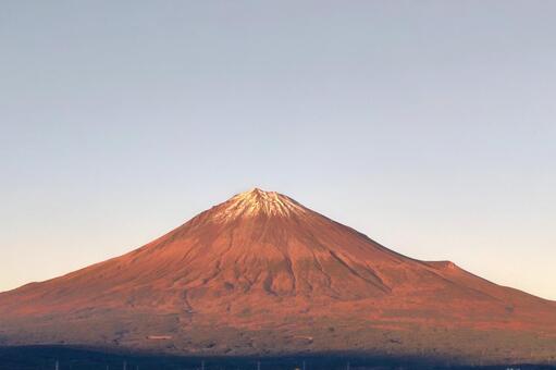 赤富士 2025年11月 富士山,山,夕方の写真素材