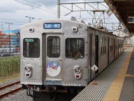 弘南鉄道弘南線 7000系  弘南鉄道弘南線,7000系,全体の写真素材