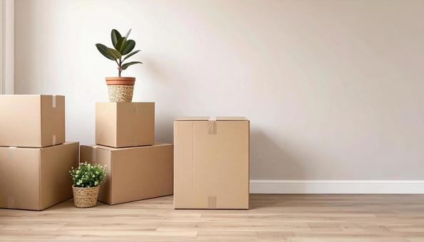 ダンボール箱　引っ越しイメージの写真