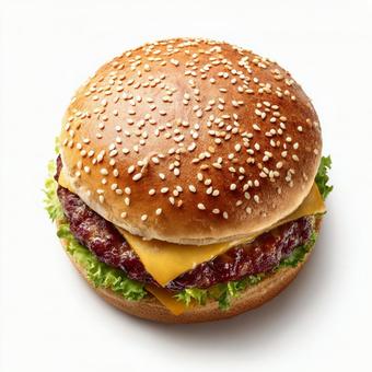 上から見たハンバーガーの写真