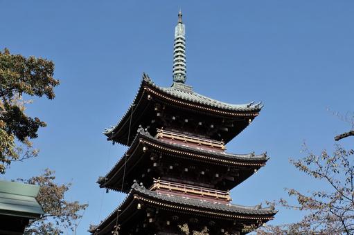 上野東照宮的五層寶塔 上野東照宮的五層寶塔