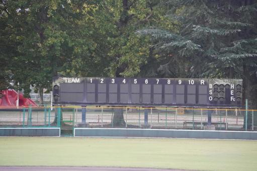 スコアボード スコアボード 野球場,球場,スタジアムの写真素材