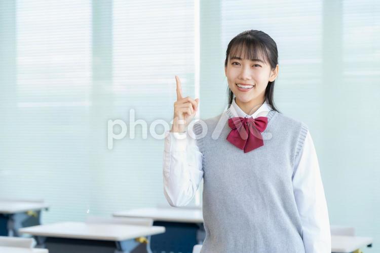 学校で勉強をする女子高生 塾,教育,勉強の写真素材