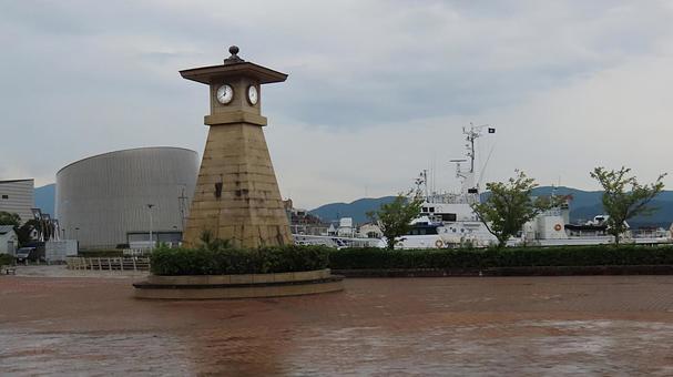 金ヶ崎緑地の時計台(福井県敦賀市) 金ヶ崎緑地の時計台(福井県敦賀市)の写真