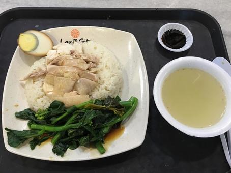 海南チキンライス チキンライス,シンガポール,海南チキンライスの写真素材