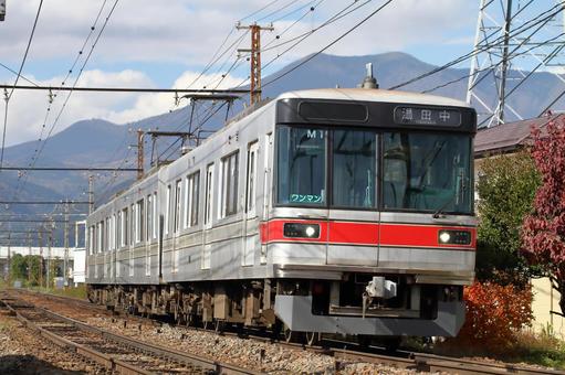 長野電鉄、3000系、M1編成 長野電鉄,長電,3000系の写真素材