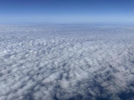 飛行機から見た雲 飛行機から見た雲の写真