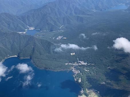富士五湖上空 富士五湖上空 西湖,精進湖,本栖湖の写真素材