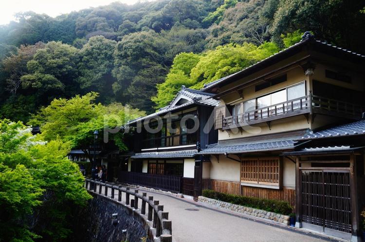 箕面大滝の近くの民家 箕面大滝,箕面,箕面の滝の写真素材