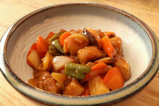 酢豚 酢豚 酢豚,中華料理,豚肉の写真素材